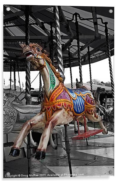 Merry- go-round horse Acrylic by Doug McRae