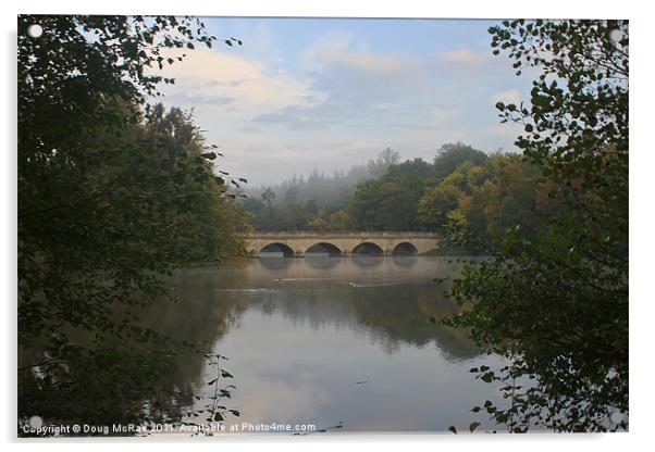 Bridge over the lake Acrylic by Doug McRae