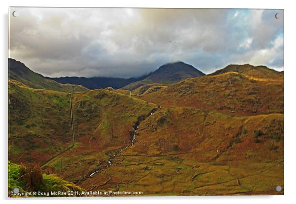 Snowdon with cloud cover Acrylic by Doug McRae