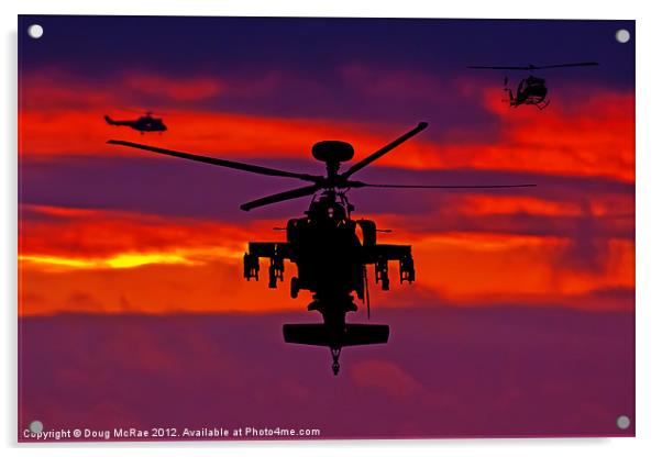 Apache sunset Acrylic by Doug McRae