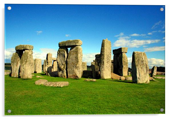 a summers day at stonehenge Acrylic by Doug McRae