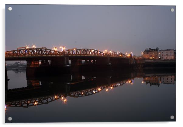 Old Rochester bridge at twilight Acrylic by Doug McRae