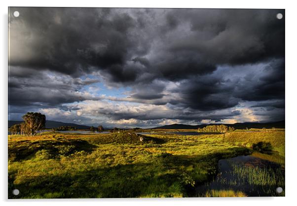 Last Light On Rannoch Moor Acrylic by Sandi-Cockayne ADPS