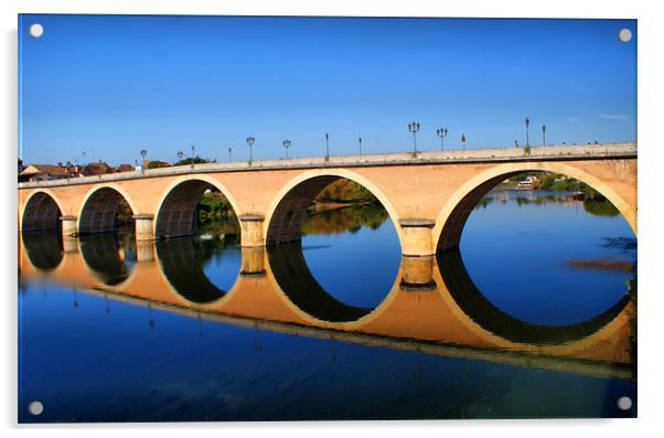 Bergerac Bridge Acrylic by Sandi-Cockayne ADPS