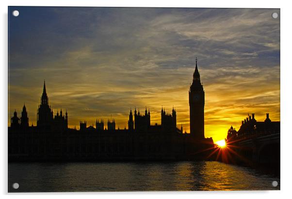 Sundown in London Acrylic by Sandi-Cockayne ADPS