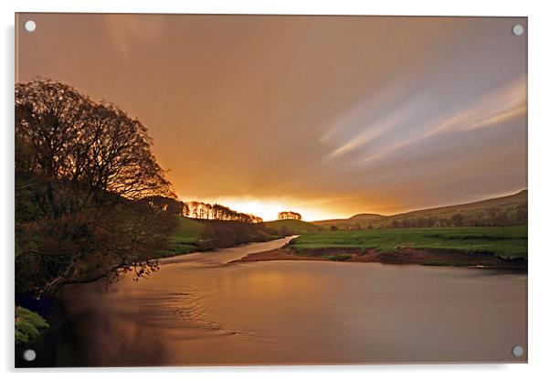 A Golden Morning In Wensleydale Acrylic by Sandi-Cockayne ADPS