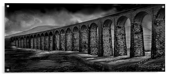 A Sinister View Of Ribblehead Viaduct Acrylic by Sandi-Cockayne ADPS