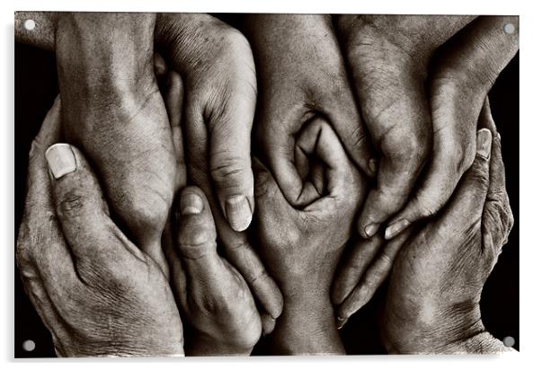 You Need Hands....... Acrylic by Sandi-Cockayne ADPS