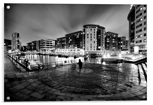 Clarence Dock, Leeds Acrylic by Sandi-Cockayne ADPS