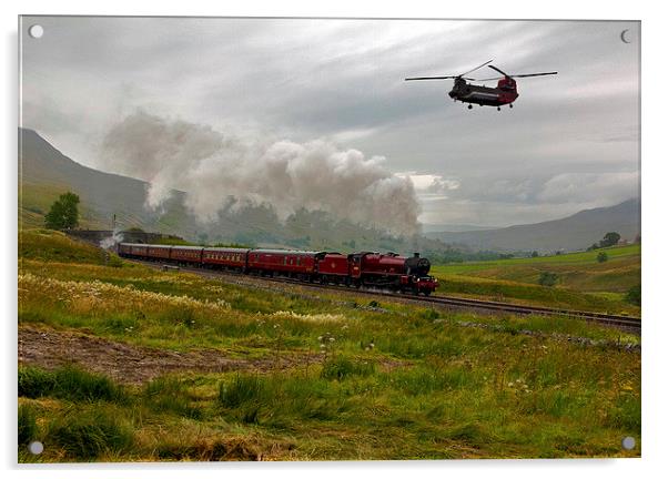 Chinook & Steam Acrylic by Colin irwin