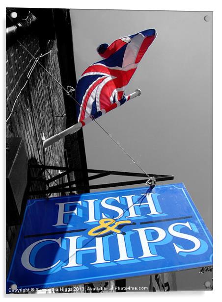 Fish and Chips Acrylic by Samantha Higgs