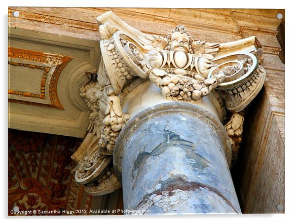 Pillar Capital - St Peters Church - Vatican City - Acrylic by Samantha Higgs