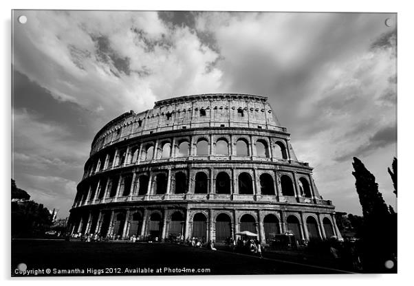 Colosseum in Black and White Acrylic by Samantha Higgs