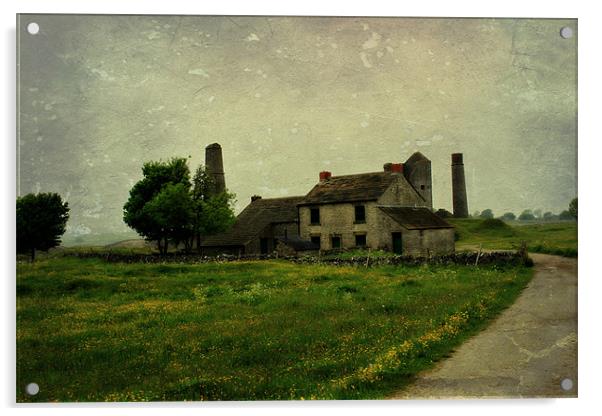 Magpie Mine, Derbyshire bakewell. Acrylic by Rosanna Zavanaiu