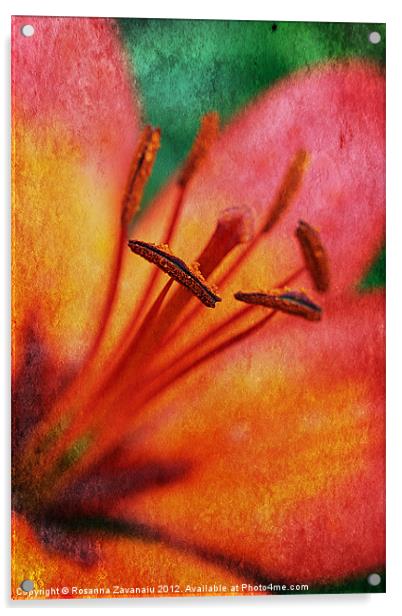 Lillies By Nature. Acrylic by Rosanna Zavanaiu