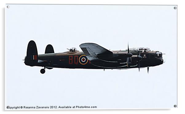 Lancaster bomber. Acrylic by Rosanna Zavanaiu
