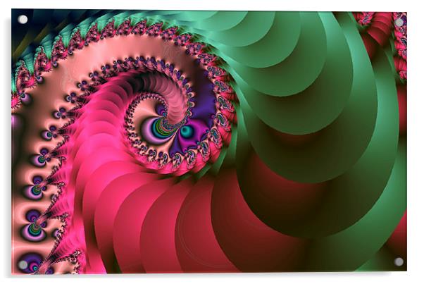 Coloured Spirals Acrylic by Rosanna Zavanaiu