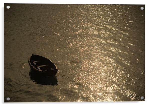 Singular Boat, Beaumaris, Wales Acrylic by Jennifer Mannion