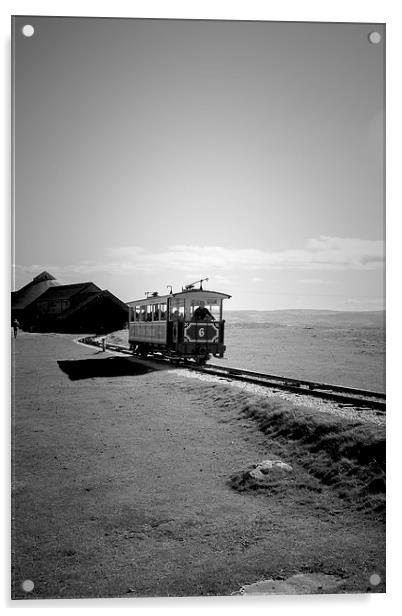The Great Orme Tramway Acrylic by Sean Wareing