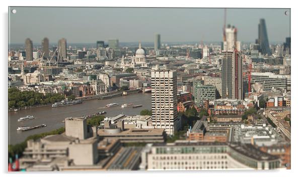  London Skyline tilt-shift Acrylic by Sean Wareing