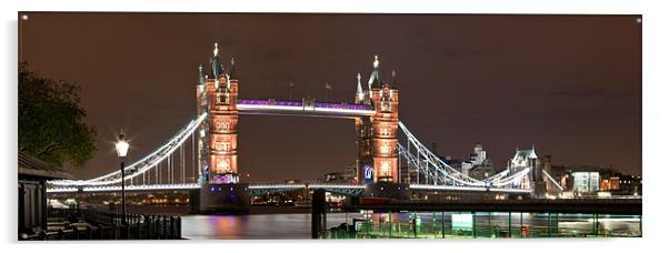 Tower Bridge Panorama Acrylic by peter tachauer