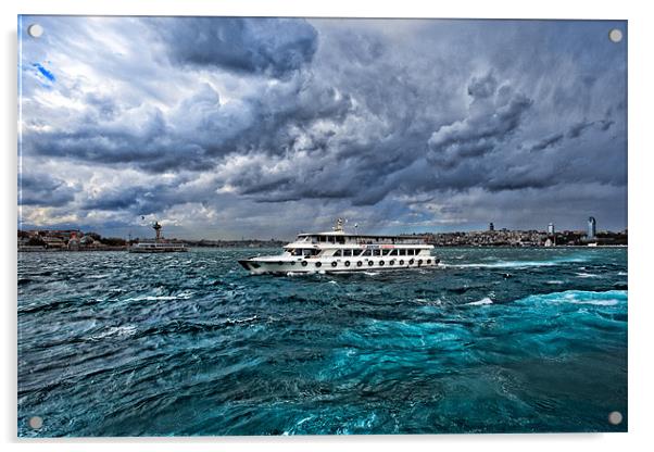 Ferry on the Bosporus Acrylic by peter tachauer