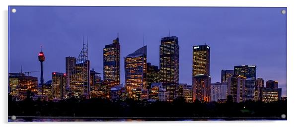 Sydney City Business District Acrylic by peter tachauer