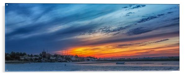 Maldon Sunset Acrylic by peter tachauer