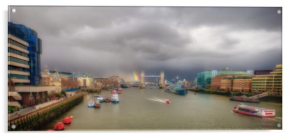 Thames Vista with Rainbow Acrylic by peter tachauer