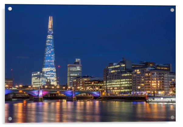 The Shard by Night Acrylic by peter tachauer