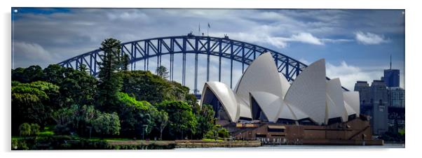 Sydney Harbour Panorama Acrylic by peter tachauer
