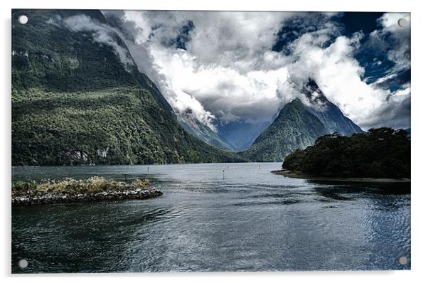 Milford Sound Acrylic by peter tachauer