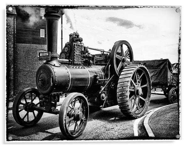 Steam Traction Engine Acrylic by peter tachauer