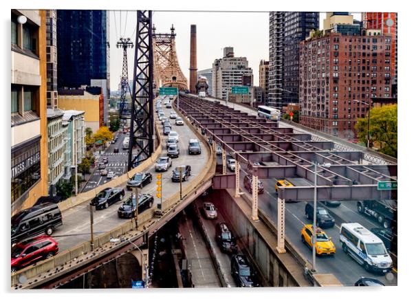 59th Street Bridge Manhattan Acrylic by peter tachauer