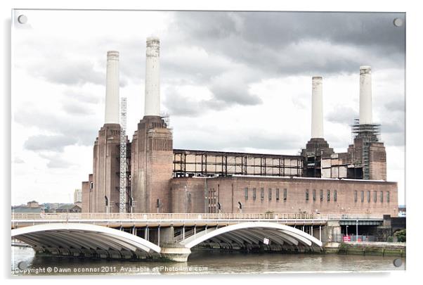 Battersea Power Station Acrylic by Dawn O'Connor
