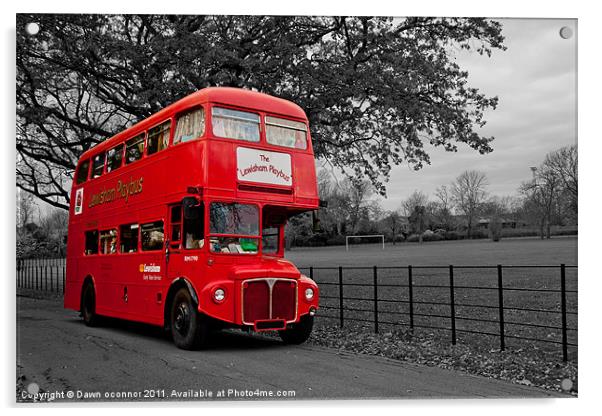 Lewisham Play Bus Acrylic by Dawn O'Connor