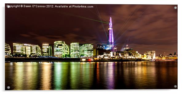 The Shard Lasers Acrylic by Dawn O'Connor