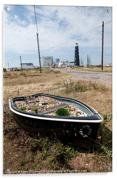 Boat Garden Acrylic by Dawn O'Connor