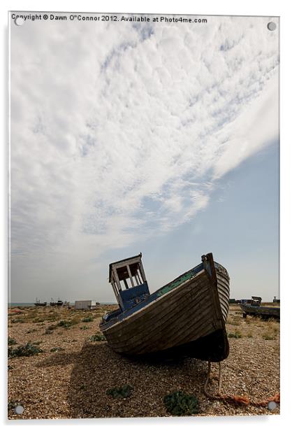 Wrecked Boats Dungeness Acrylic by Dawn O'Connor