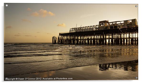 Hastings Pier Acrylic by Dawn O'Connor