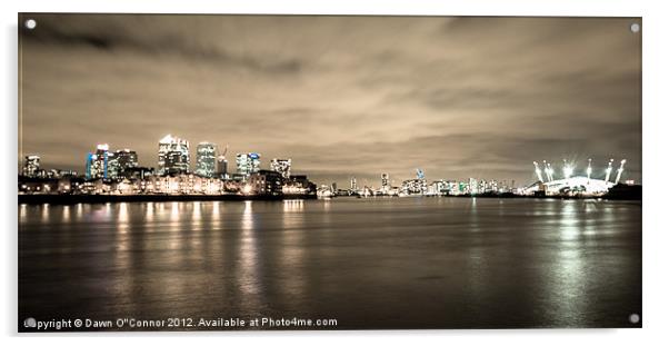 London City Skyline Acrylic by Dawn O'Connor