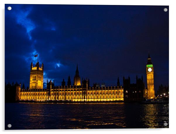 Houses of Parliment, Westminster, London UK Acrylic by Dawn O'Connor