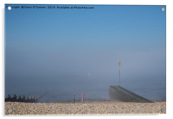 Whitstable Slipway in the Fog Acrylic by Dawn O'Connor