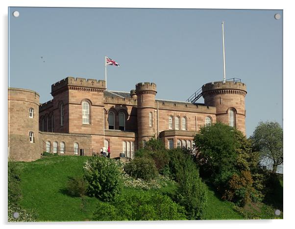 Inverness Castle Acrylic by Nigel G Owen