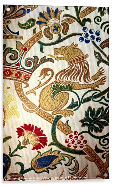 Medieval Wall Fabric Acrylic by Hannah Morley