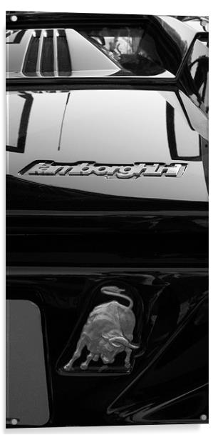 Lamborghini badge Acrylic by Sarah Harrington-James