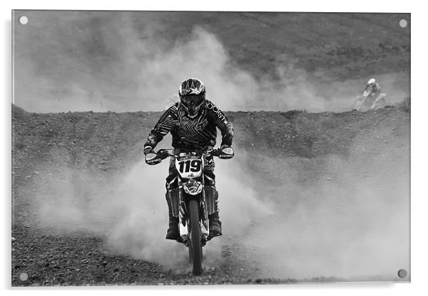 Motocross Acrylic by Sam Smith