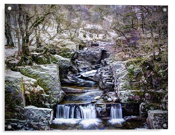 Callander Waterfall Acrylic by Sam Smith