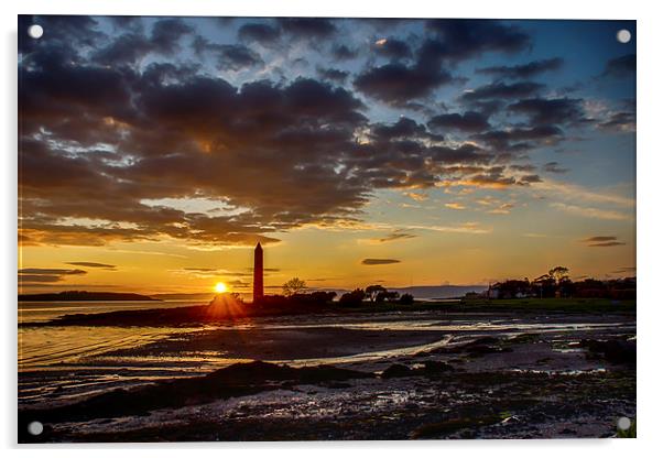 Largs sunset Acrylic by Sam Smith