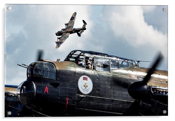  Avro Lancasters Acrylic by Sam Smith